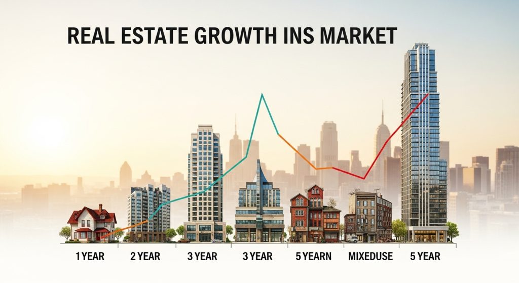 Crescimento do mercado de imóveis 